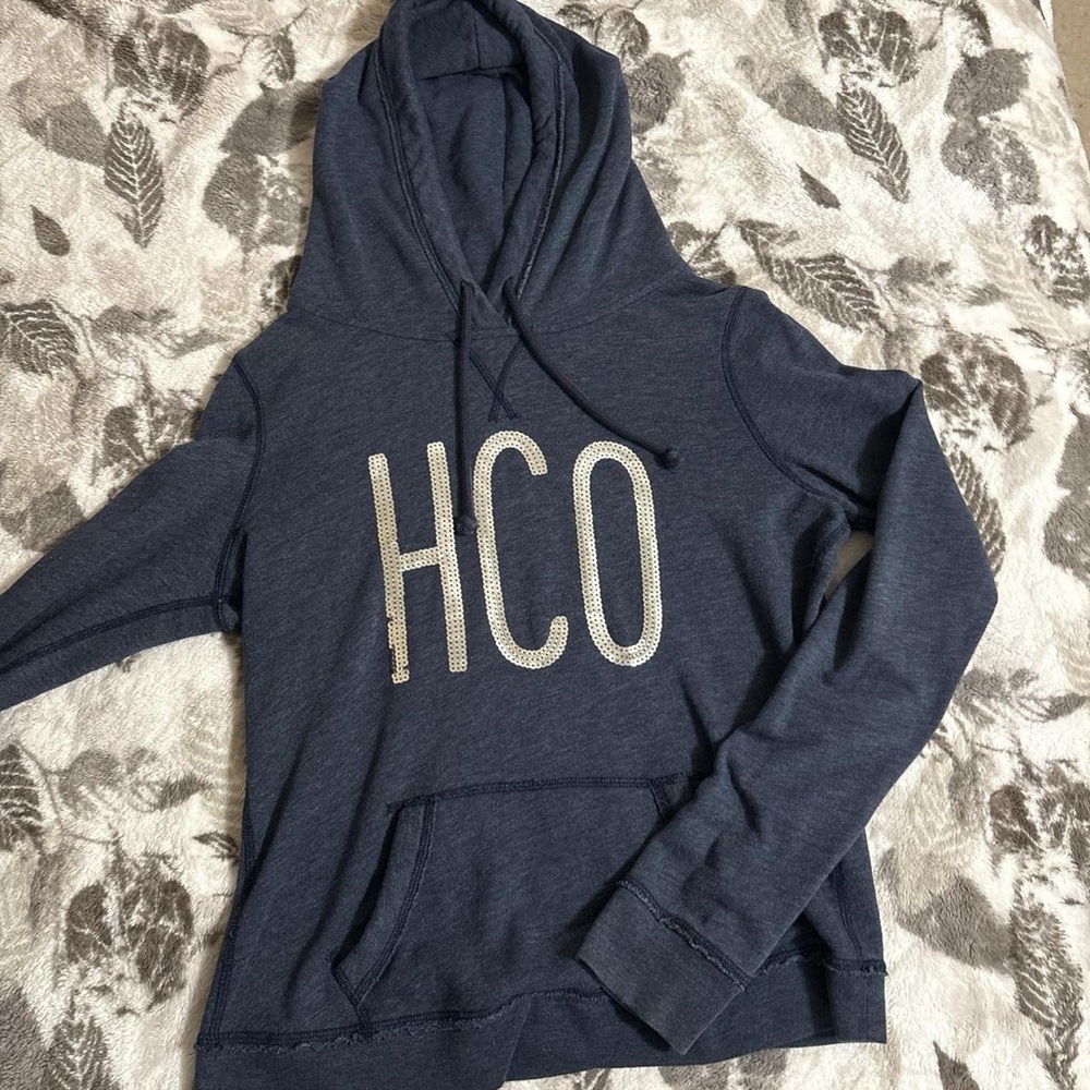 Hollister Dark Blue Sequin Hoodie